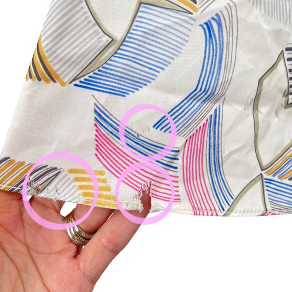 WAVERLY GREY Dress Womens Medium Multicolor Geometric V Neck Blouson - Medium - Picture 11 of 16